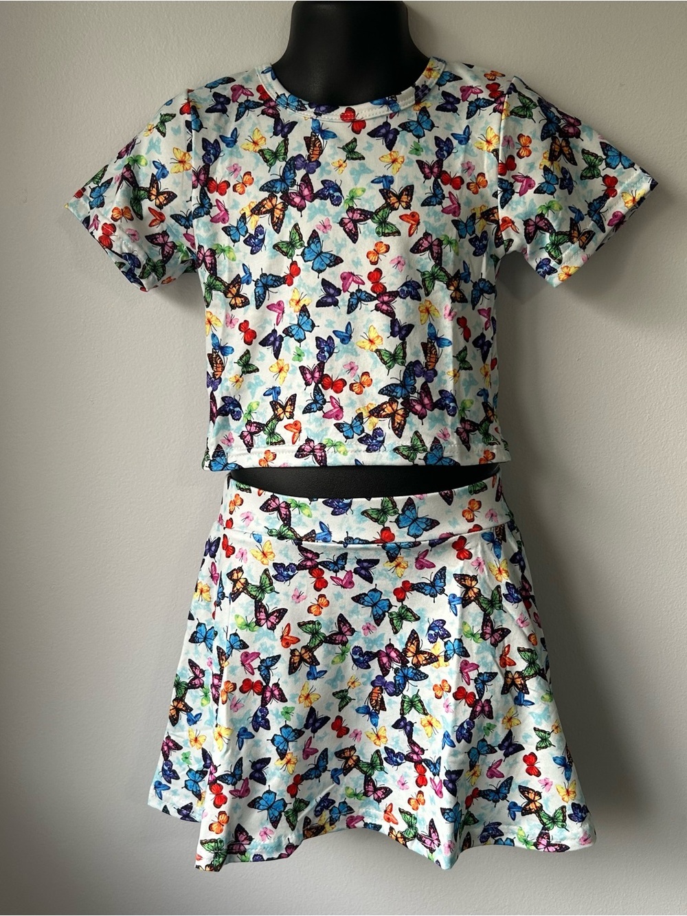 NEW Butterfly 2-Piece Skirt & Top Set Handmade 2T NEW